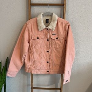 NWOT Wrangler Retro Womens Pink Corduroy Sherpa Jacket, Size XL